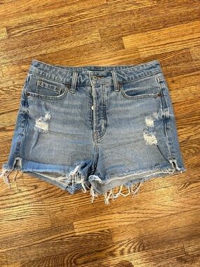Old Navy Distressed Light Blue Denim Jean Shorts